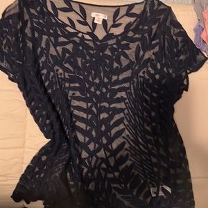 Lacy net top with two cami’s Navy blue size M/L